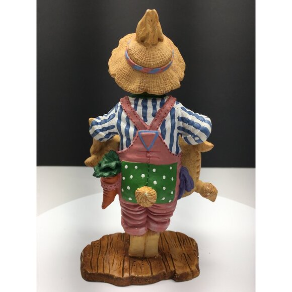 Dept 56 General Store Bunny Rabbit Figurine Holding Chicken & Seeds Easter Decor - Picture 7 of 13